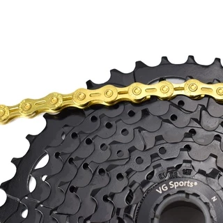 VG Sports โซ่จักรยาน 6 7 8 9 10 11 ความเร็ว 116 Links Half Hollow น้ำหนักเบาจักรยานสำหรับ MTB Mountain Road Bike อุปกรณ์เสริม