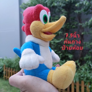 #ตุ๊กตา #วู้ดดี้ #เจ้านกหัวขวาน (Woody Woodpecker) #ลิขสิทธิ์แท้ ขนาด7.5นิ้ว ใหม่ #ป้ายห้อย ป้าย Universal studios Japan