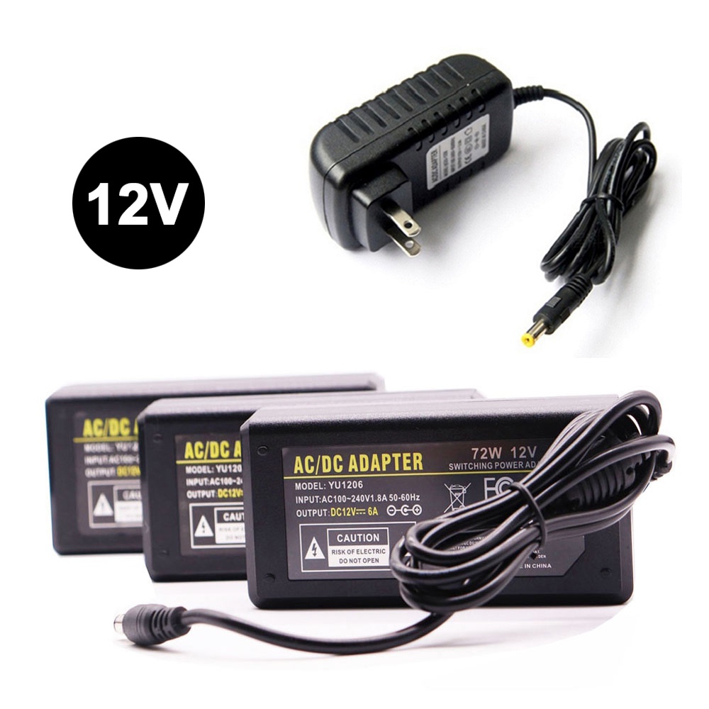 Ac 110-240V 5.5 มม.* 2.1 มม.DC 12V 2A 3A 5A 6A 8A 10A Universal Power Adapter Supply Charger Adaptor
