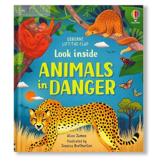 DKTODAY หนังสือ USBORNE LOOK INSIDE ANIMALS IN DANGER