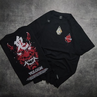 เสื้อยืด พิมพ์ลาย VOLCOM JAPAN SAMURAI สีดํา สําหรับผู้ชายS-5XL