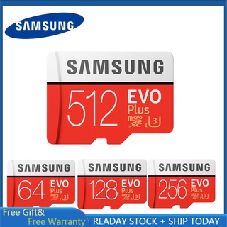 100% Original SAMSUNG EVO Plus Memory card 64gb 128gb 256GB 512GB Class10 100MB Micro SD Cards U3 4k MicroSDXC TF Card