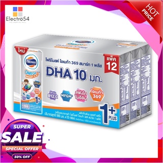 โฟรโมสต์ โอเมก้า สมาร์ท 1 พลัส นมยูเอชที รสจืด 180 มล. x 12 กล่องนมพร้อมดื่มForemost Omega Smart1+ UHT Milk Plain 180 ml