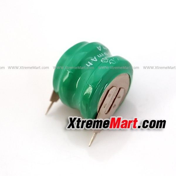 ถ่านกระดุมมีขา 2.4V 80mAh NI-MH Ni MH Battery V80H ชาร์จได้ มีขา Rechargeable Button Cell Battery for Clock memory