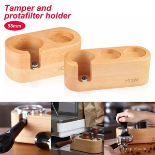 ของตรงปก ที่วางแทมเปอร์ tamper base ที่วางด้ามชง2IN1 58mm. coffee tamper wooden coffee holder -สินค้ามีพร้อมส่ง-