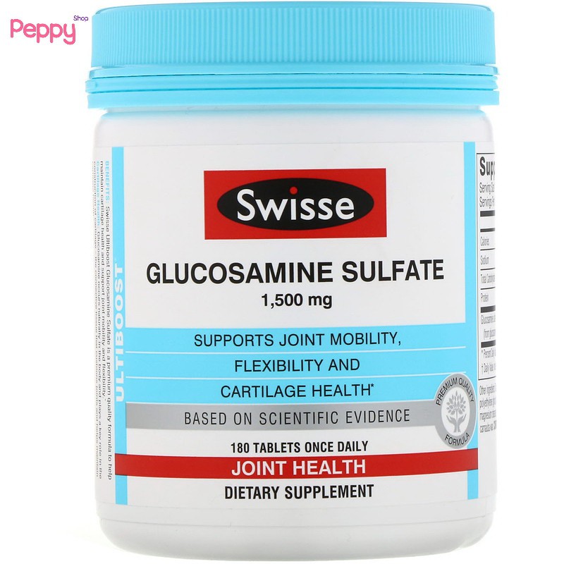 Swisse Ultiboost Glucosamine Sulfate 1,500 mg 180 Tablets กลูโคซามีนซัลเฟต 1,500 มิลลิกรัม 180 เม็ด