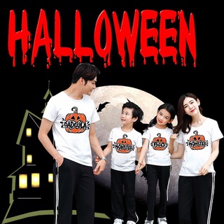 เสื้อยืด พิมพ์ลาย Happy Halloween สําหรับครอบครัว แม่ และลูก เหมาะกับวันฮาโลวีน