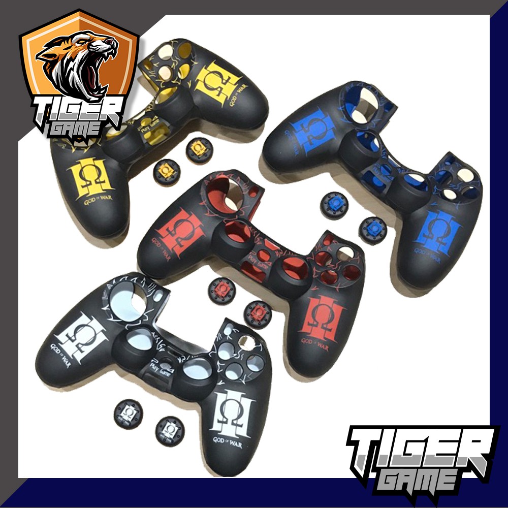 ซิลิโคนจอย PS4 แถมจุกอนาล็อก ลาย God of War (ซิลิโคนจอยPs4)(Silicone Ps4)(Silicone Ps4 Controller)
