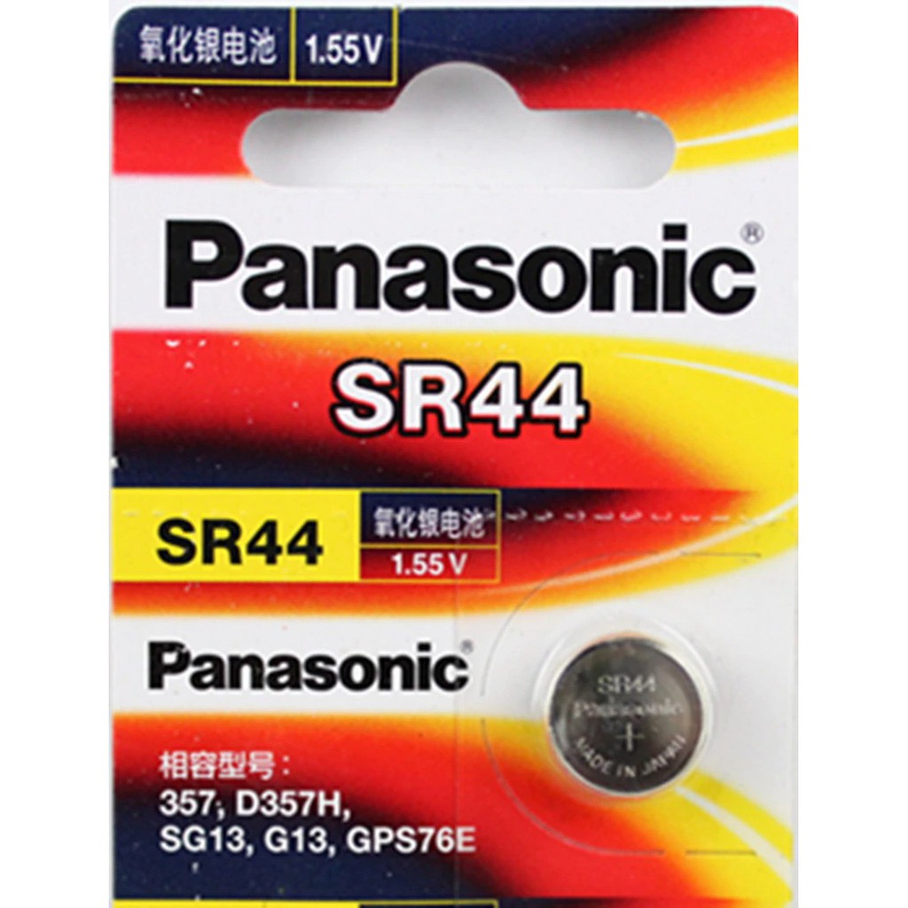 ถ่านกระดุม Panasonic Sr44, 357 1.55V 1 ก้อน ของแท้ นำเข้าจากฮ่องกง