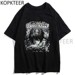 เสื้อยืดผ้าฝ้ายพรีเมี่ยม เสื้อยืดแขนสั้น พิมพ์ลายการ์ตูนอนิเมะ Death Note MisaMisa Yagami Light Mikami Teru Manga สไตล์ฮ