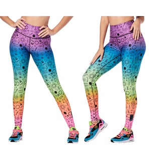 Zumba Vibes High Waisted Ankle Leggings (กางเกงเลคกิ้งออกกำลังกายซุมบ้าและโยคะ)