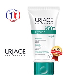 พร้อมส่ง Uriage Hyseac SPF50+ Fluid 50ml ครีมกันแดด สำหรับผิวมันและมีแนวโน้มเป็นสิวง่าย ซึมไว