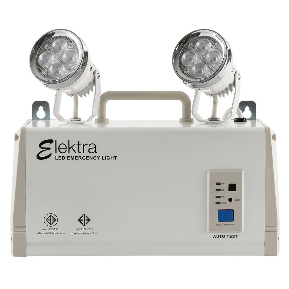 ไฟฉุกเฉิน ไฟฉุกเฉิน LED ELEKTRA E206W สีขาว ไฟฉายและไฟฉุกเฉิน งานระบบไฟฟ้า EMERGENCY LIGHT LED ELEKTRA E206W WHITE