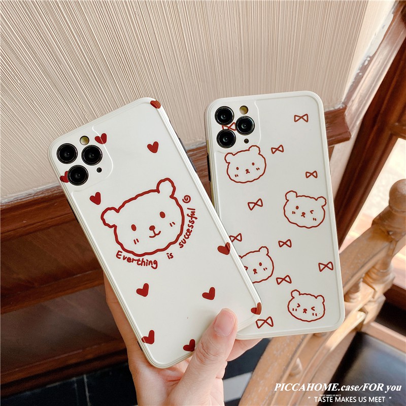 การดูแลหมีสำหรับ Apple x Phone Case iPhone11pro / xsmax / xr / iphonex / 8plus / 7