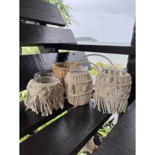 macrame candle holder
