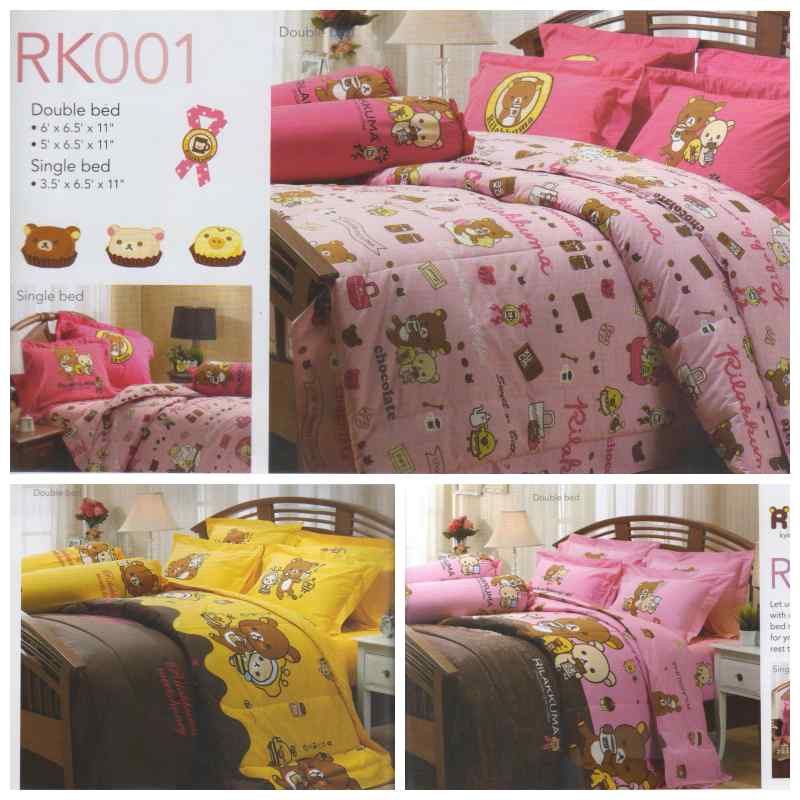 ผ้าปูที่นอนพร้อมผ้านวม 3.5/5/6 ฟุต ยี่ห้อ Jessica ลาย Rilakkuma