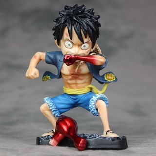 ใหม่ โมเดลฟิกเกอร์ PVC รูปการ์ตูนอนิเมะ One Piece Luffy Luffy น่ารัก ขนาด 13 ซม. ของเล่นสําหรับเด็ก