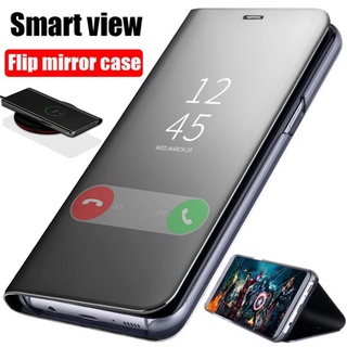 Silicone Case For Xiaomi POCO X4 GT X4 X3 Pro NFC F4 GT M4 M3 Pro 4G 5G Clear Smart Mirror Flip Leather Stand Back Cover