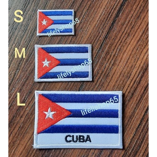 Cuba Iron Patch 🇹🇭 สินค้าไทย งานตรงปก 🔴 สินค้าพร้อมส่ง#อาร์มธง Flags ธงชาติยุโรป #Europe Patch South ตัวรีด