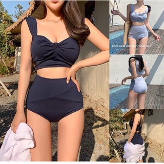 ชุดว่ายน้ำไซด์m,l,xl ทูพีซ สไตส์เกาหลี มี 2 สี m, l, xl