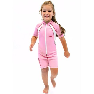 CRESSI GIRLS SHORTY PINK WETSUIT 1.5 mm-เว็ทสูทดำน้ำ เว็ทสูทสำหรับกีฬาทางน้ำ สำหรับเด็ก