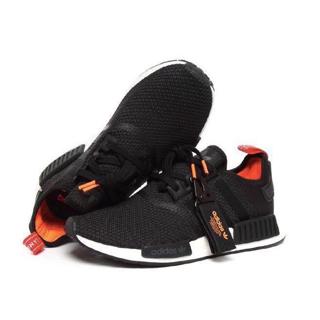 core black solar orange nmd
