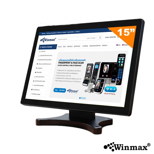 Winmax จอคอมพิวเตอร์หน้าจอสัมผัสแบบ Capacitive ขนาด 15 นิ้ว
