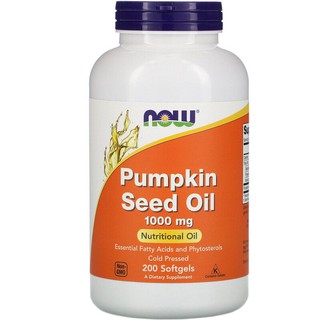 🔥Preorder🇺🇸Now Foods, Pumpkin Seed Oil, 1,000 mg, 200 Softgels