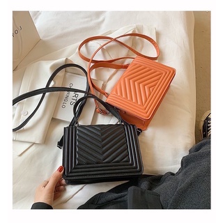 ใหม่กระเป๋าสะพายไหล่กระเป๋าถือสําหรับสตรีหนัง PU สีพื้น Crossbody ใส่บัตรได้พร้อมส่ง รหัส158