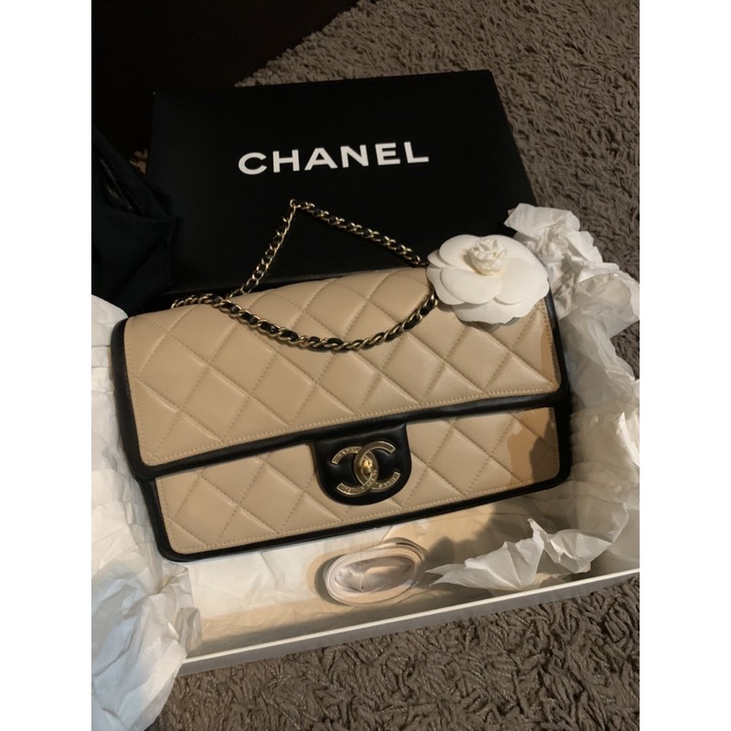 Used like new chanel classic10 two tone
