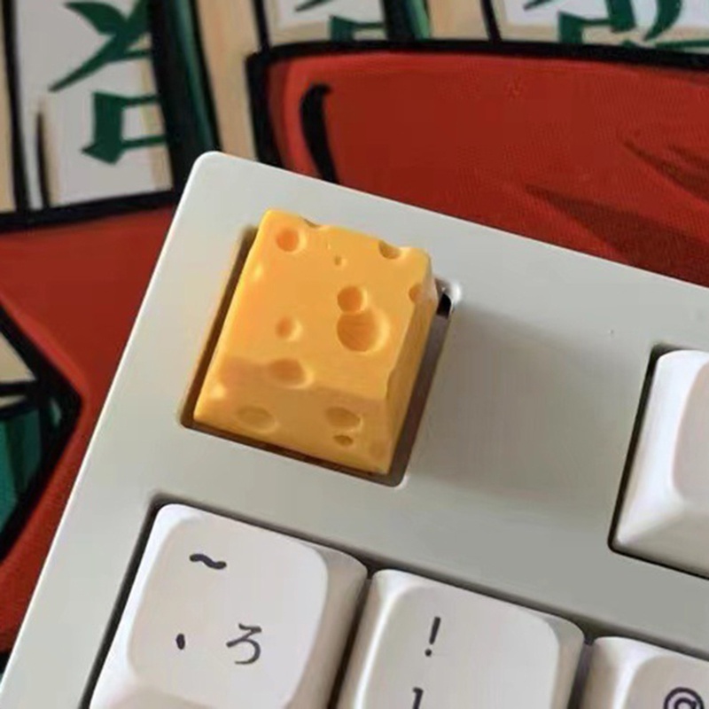 QUU 1PC เรซิ่น Chesse Keycap ESC Keycap สําหรับเล่นเกมคีย์บอร์ดสําหรับหมวก DI