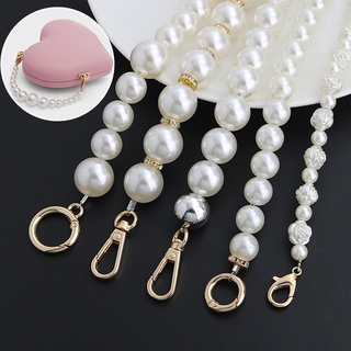 สายโซ่ไข่มุกเทียม เรียบง่าย แฟชั่น อุปกรณ์เสริมกระเป๋า