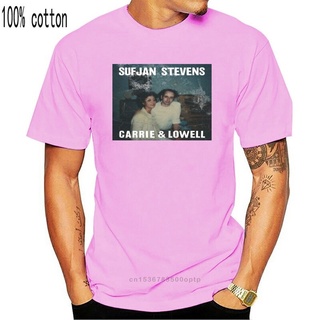 เสื้อเด็กหญิง - เสื้อยืดคอตตอน ใหม่ SUFJAN STEVENS แคร์รี่ และ โลเวลล์ ไวนิล ซีดี คัฟเวอร์ ที S M L