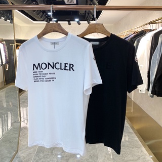 เสื้อยืดผ้าฝ้ายพิมพ์ลายแฟชั่นM0ncler เสื้อยืด คอกลม แขนสั้น พิมพ์ลายตัวอักษร แฟชั่นสําหรับผู้ชาย 2022