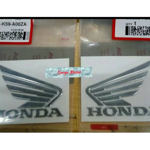 Vario 125 Vario125 wing Emblem โลโก้ปีก Honda 1 ชุด ORIGINAL HONDA AMH SurgaMotorcycle รถจักรยานยนต์