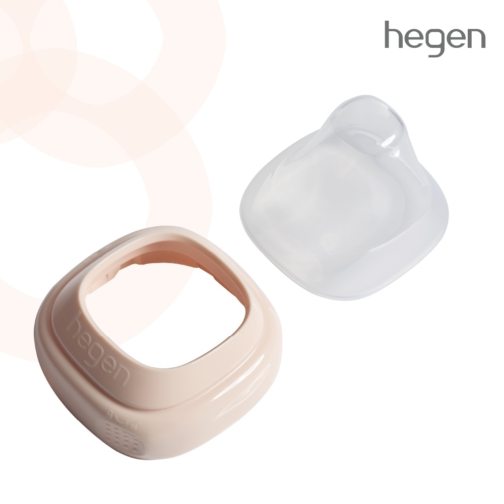 Hegen PCTO ฝาครอบจุกนม สีชมพู และฝาจุกนมสีใส Collar And Transparent Cover - Pink