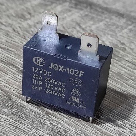 Relay JQX-102F / JQX-102F-P รีเลย์ 12V 20A/250V  แผงวงจรไฟฟ้า