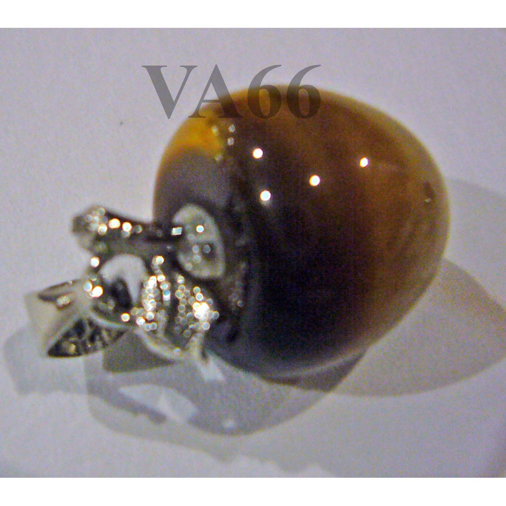 Apple 14 มม.x 21 มม.จี้พลอย Tiger Eye 18KGP Tigereyes Locket Batu Permata Loket สร้อยคอเครื่องประดับ