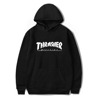 THRASHER เสื้อสเวตเตอร์สำหรับผู้ชายผู้หญิงแขนยาวมีฮู้ด Big Size 4XL 1236G