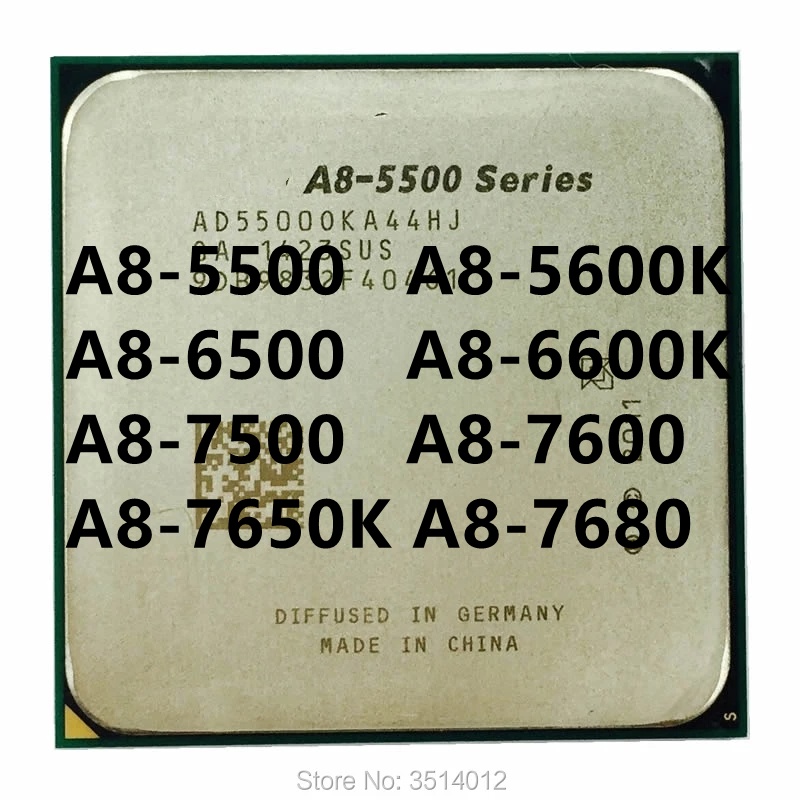 โปรเซสเซอร์ CPU A8-5500 A8-5600K A8-6500 A8-6600K A8-7500 A8-7600 A8-7650K A8-7680 ซ็อกเก็ต FM2