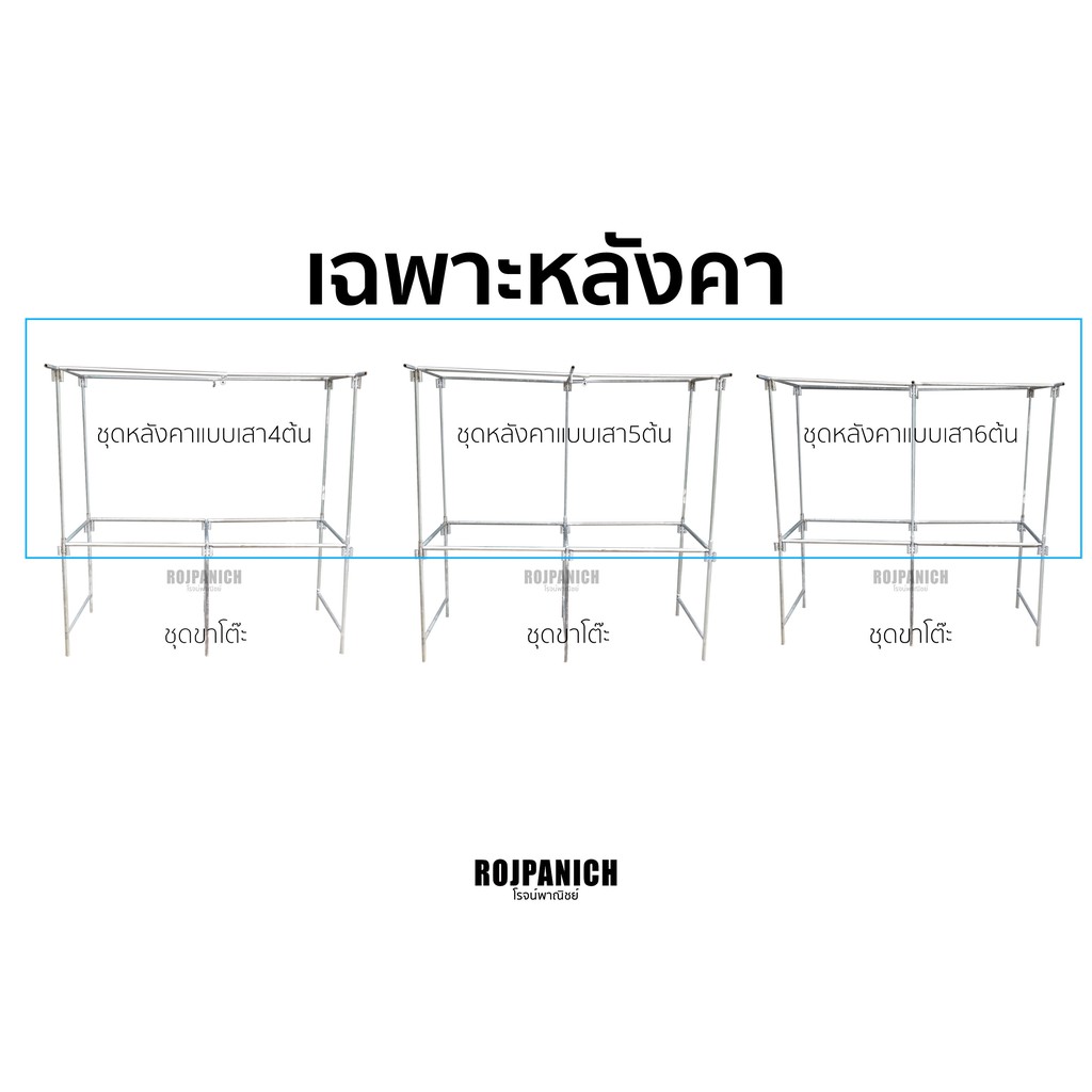 เฉพาะชุดหลังคาใส่ขาโต๊ะ --(**ไม่รวมชุดขาโต๊ะ**)