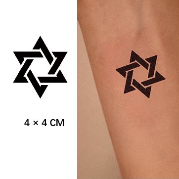 Mars Tattoo NEW Technology Magic - ติดทนนาน 2 สัปดาห์ รอยสักกึ่งถาวร ดีไซน์ดาวหกแฉก MNF022