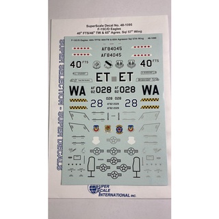 Superscale 48-1095 F-15C/D Eagles 40th FTS/46th TW &amp; 65th Ares. Sq/57th Wing 1/48 - ธันวาคม