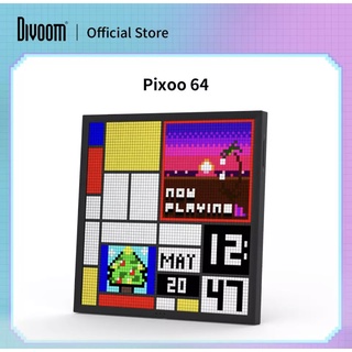 พร้อมส่ง Divoom Pixoo 64 กรอบภาพดิจิตอล 64*64 พิกเซล LED ภาพอิเล็กทรอนิกส์จอแสดงผล นีออนเข้าสู่ระบบหน้าแรกตกแต่ง