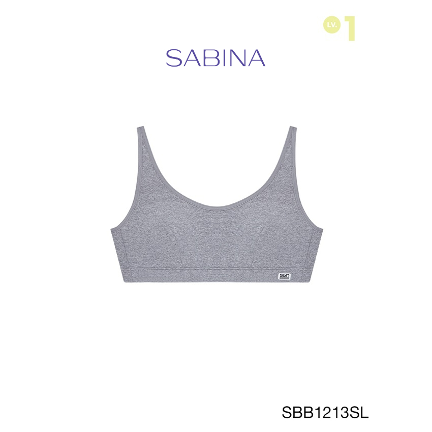 Sabina เสื้อชั้นใน Invisible Wire (ไม่มีโครง) รุ่น Sbn Sport รหัส SBB1213SL สีเทาอ่อน