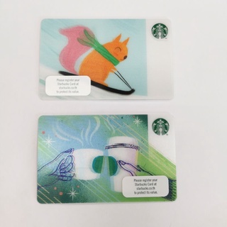 บัตรสตาร์บัค 3 มิติ​ (3D) บัตรเปล่า ไม่มีเงินในบัตร Starbucks card ( Starbuck )