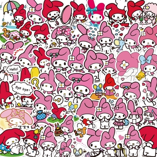 สติ๊กเกอร์พีวีซีกันน้ําลายการ์ตูน My Melody น่ารัก 50 ชิ้น