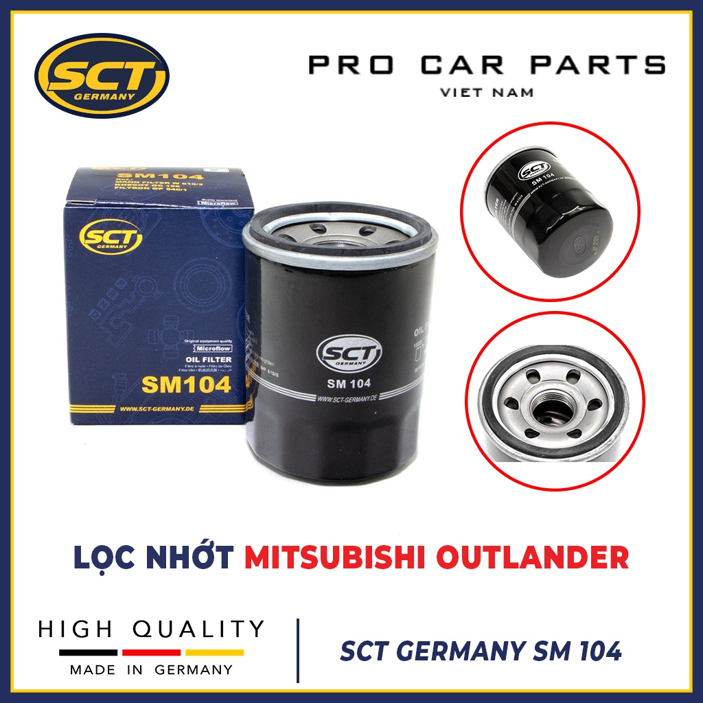 กรองน้ํามันเครื่อง Mitsubishi Outlander SCT GERMANY SM 104 หรือ JS Asakashi C809J