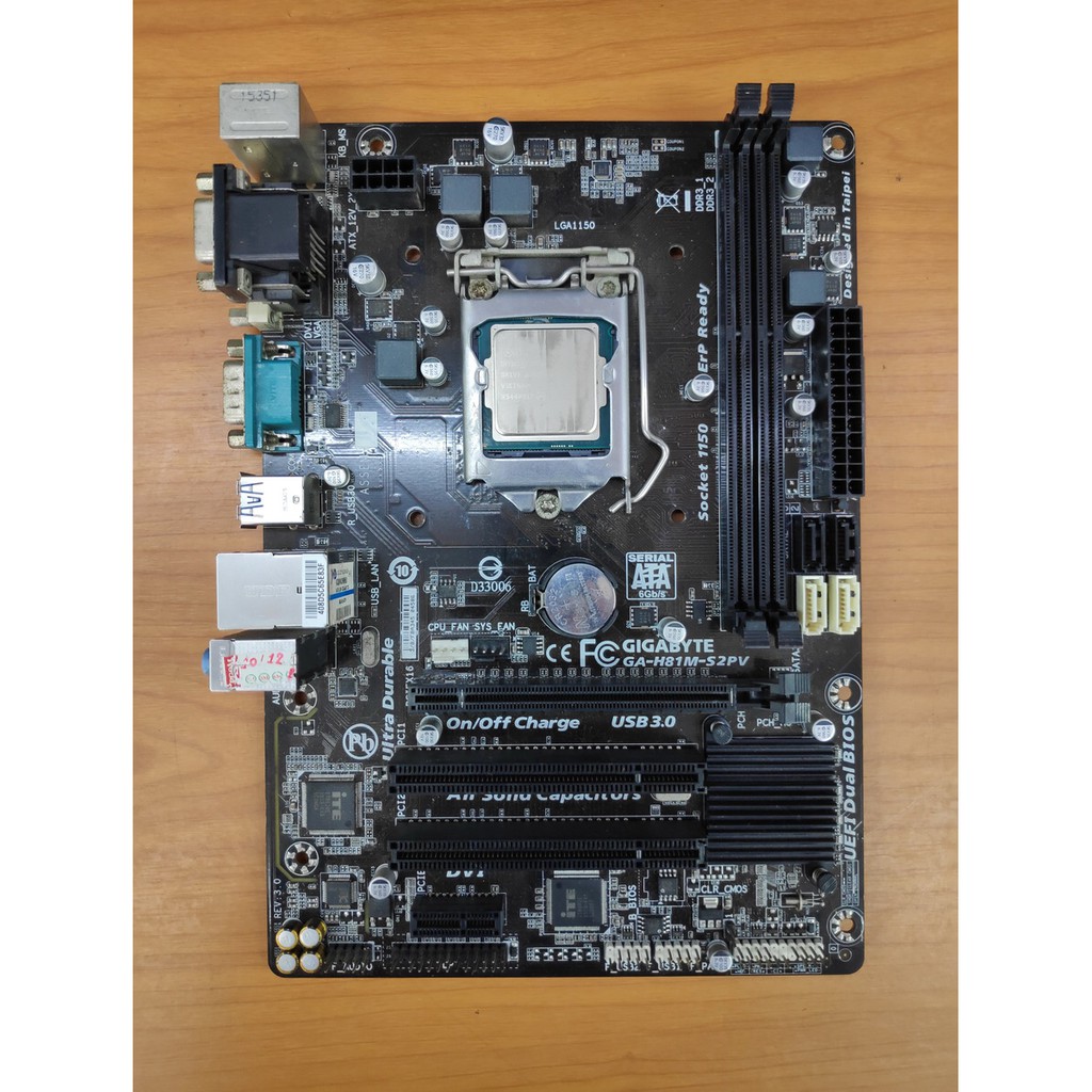 MAINBOARD (เมนบอร์ด) 1150 GIGABYTE GA-H81M-S2PV มือสอง