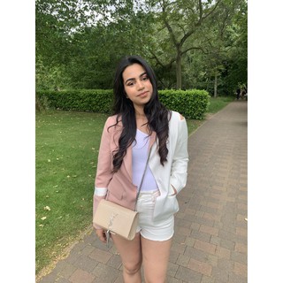 RAVISA by RAVISARA - SS19 CHELSEA BLAZER เสื้อสูท (Blush Pink and White)